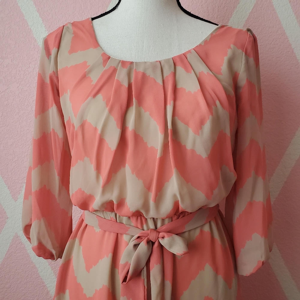 LILY ROSE Chevron Print Dress - Picture 2 of 8